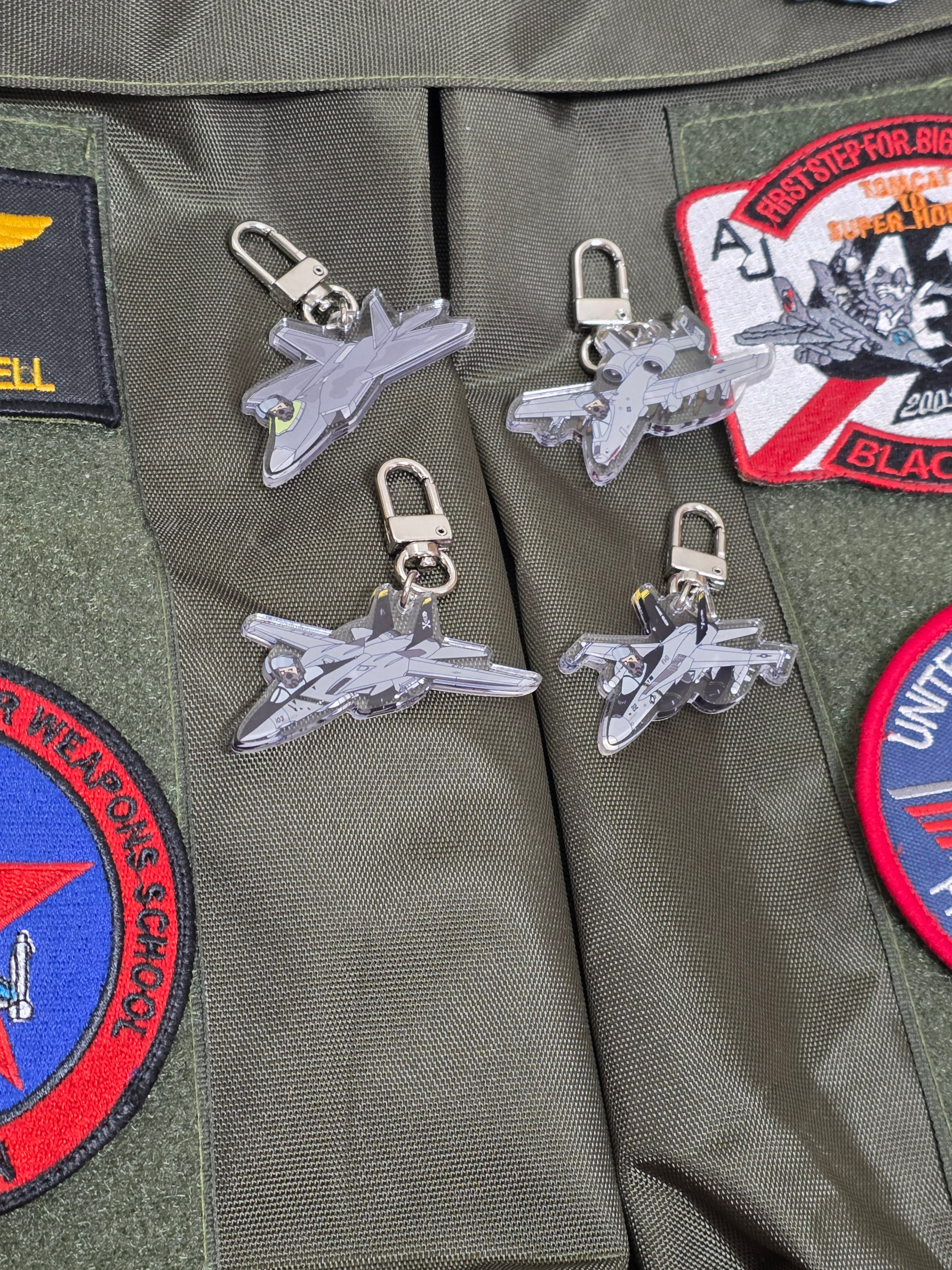 Fighter Jet Acrylic Keychain (USAF / USN)