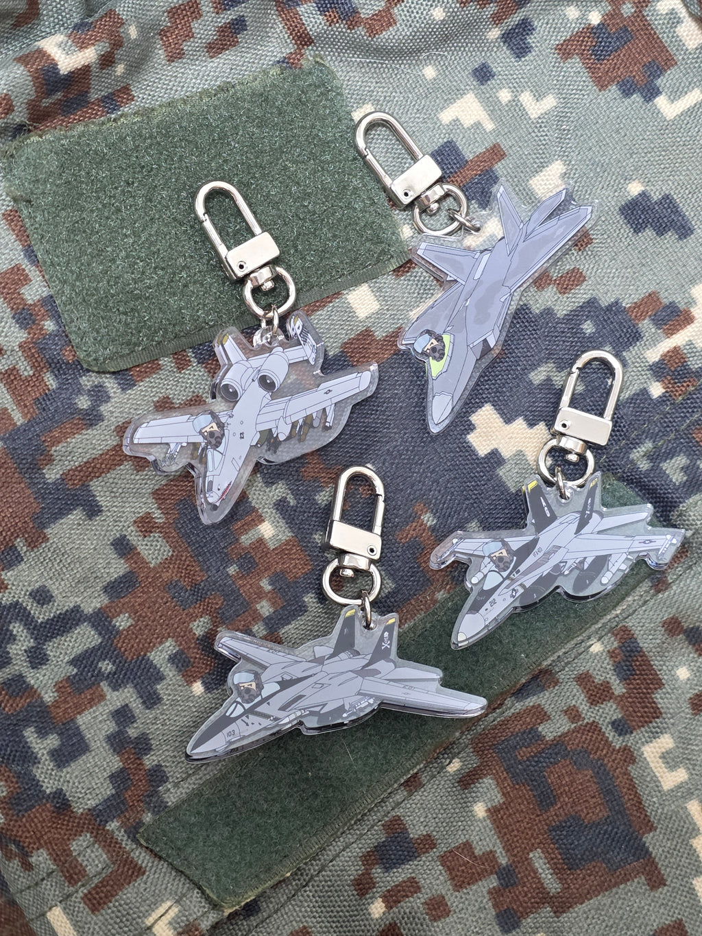 Fighter Jet Acrylic Keychain (USAF / USN)