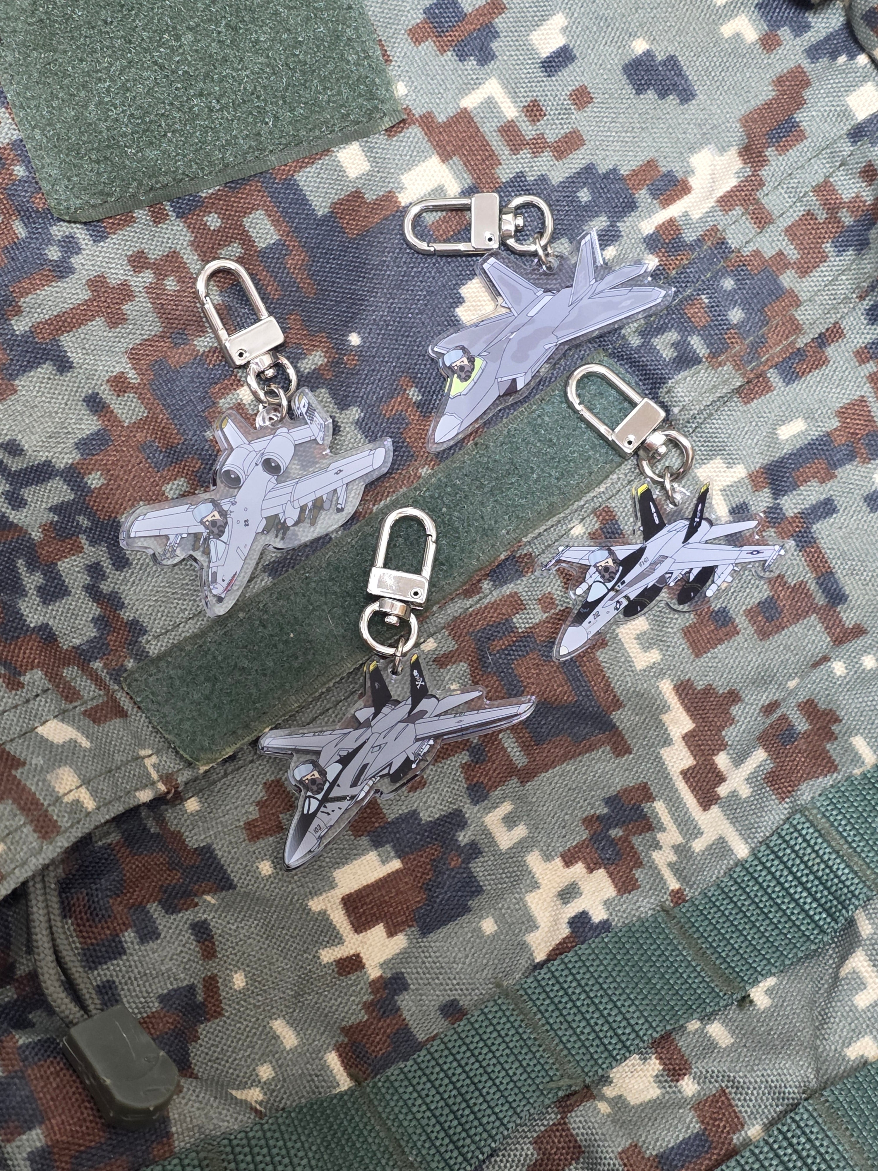 Fighter Jet Acrylic Keychain (USAF / USN)