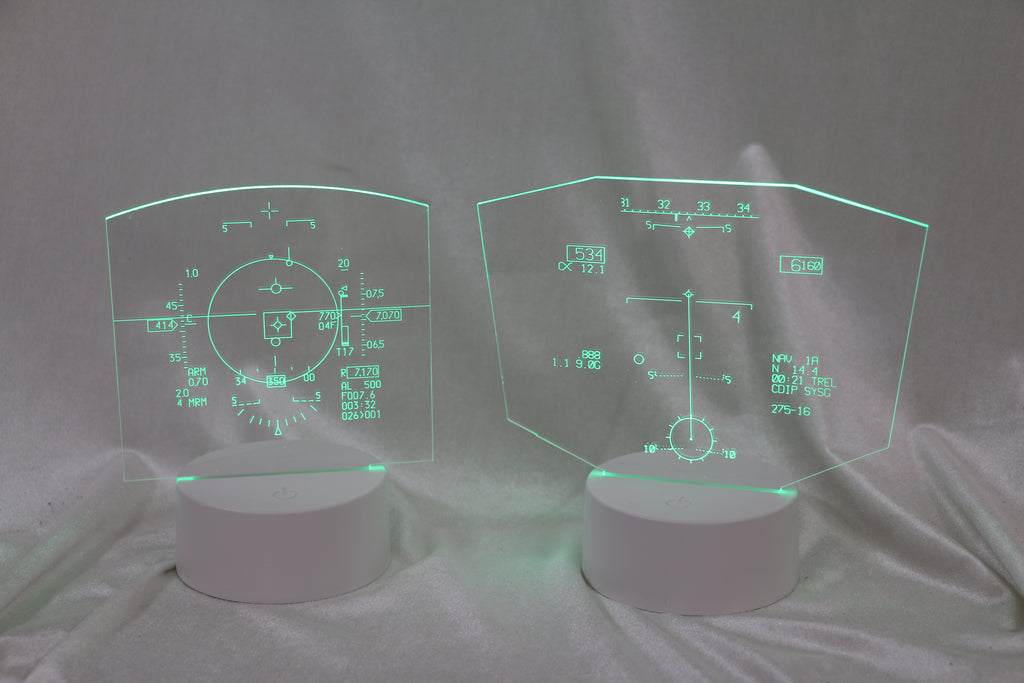 Fighter Jet HUD LED Acrylic Night Light (F-15E & F-16C)