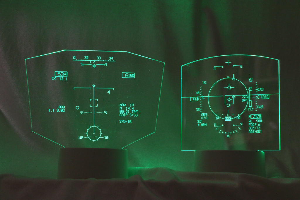 Fighter Jet HUD LED Acrylic Night Light (F-15E & F-16C)