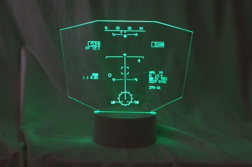 Fighter Jet HUD LED Acrylic Night Light (F-15E & F-16C)