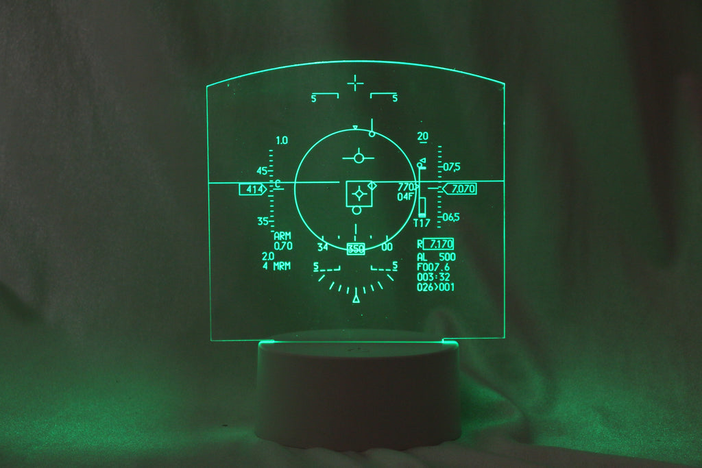 Fighter Jet HUD LED Acrylic Night Light (F-15E & F-16C)